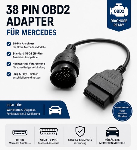 Obd2 adapter pin für db - 38,
